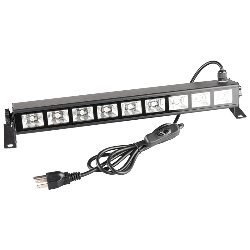 36W 385-400nm Black UV Linear Wall Washer Light 9LEDs AC85-265V Input